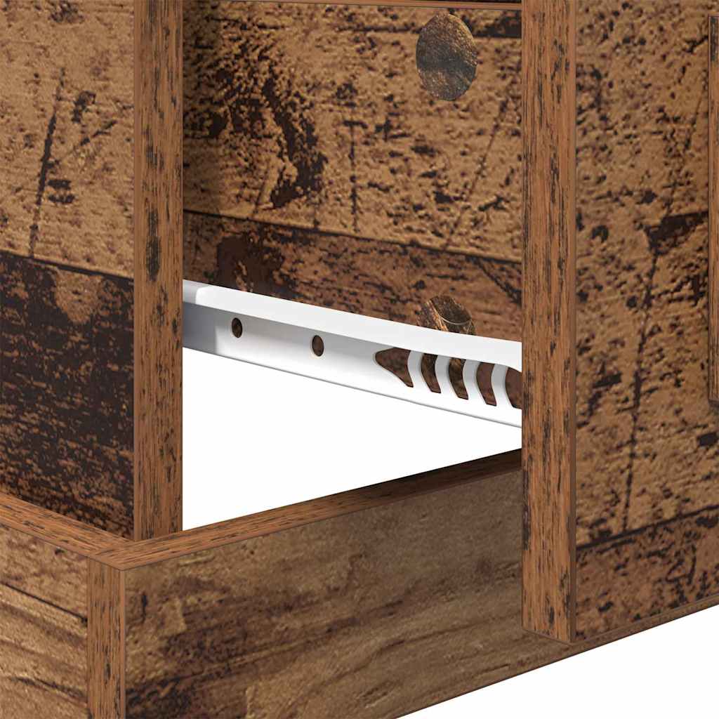 Nachtkastje met lade Oud hout 50 x 50 x 60 cm Bewerkt hout