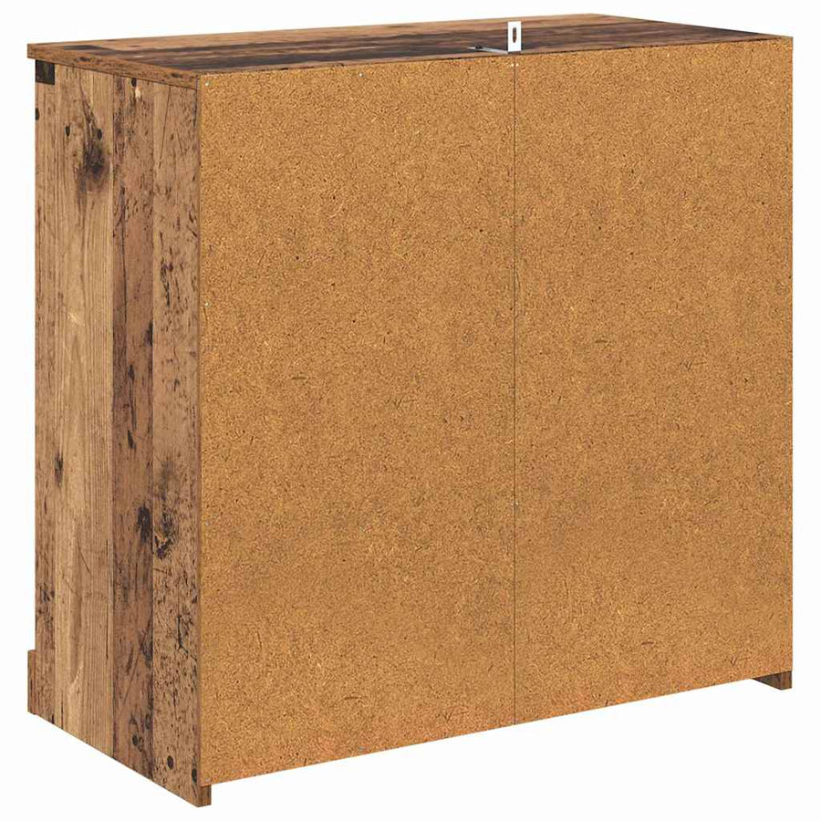 Highboard met lade Oud Hout 70 x 35,5 x 67,5 cm Bewerkt hout