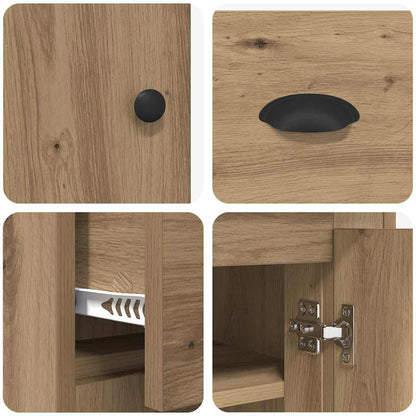 Highboard Artisan Eiken 70 x 35,5 x 67,5 cm Bewerkt hout