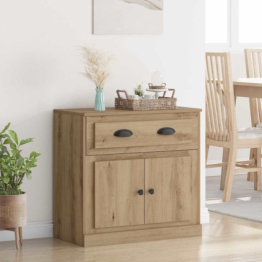 Highboard Artisan Eiken 70 x 35,5 x 67,5 cm Bewerkt hout