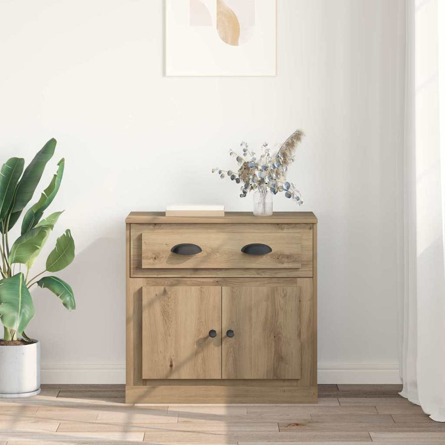 Highboard Artisan Eiken 70 x 35,5 x 67,5 cm Bewerkt hout