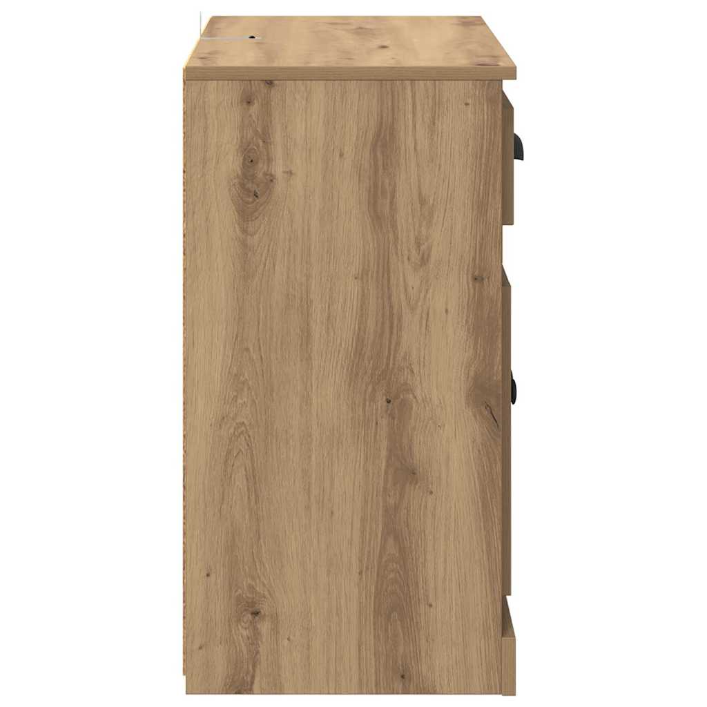 Highboard Artisan Eiken 70 x 35,5 x 67,5 cm Bewerkt hout