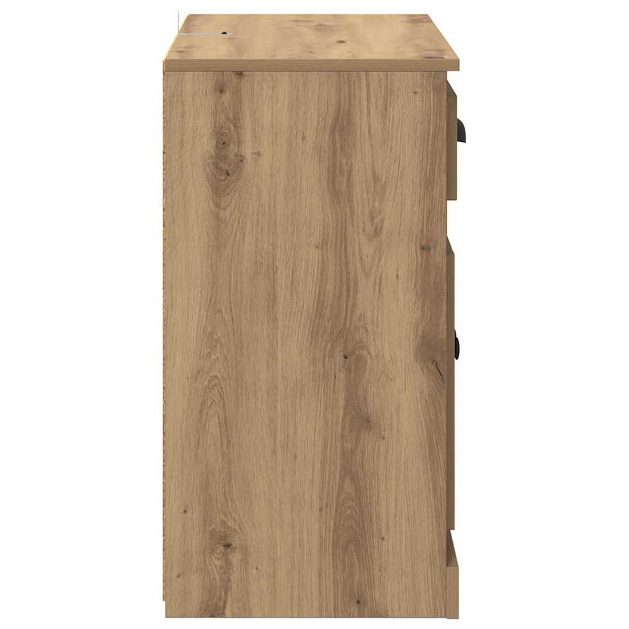 Highboard Artisan Eiken 70 x 35,5 x 67,5 cm Bewerkt hout