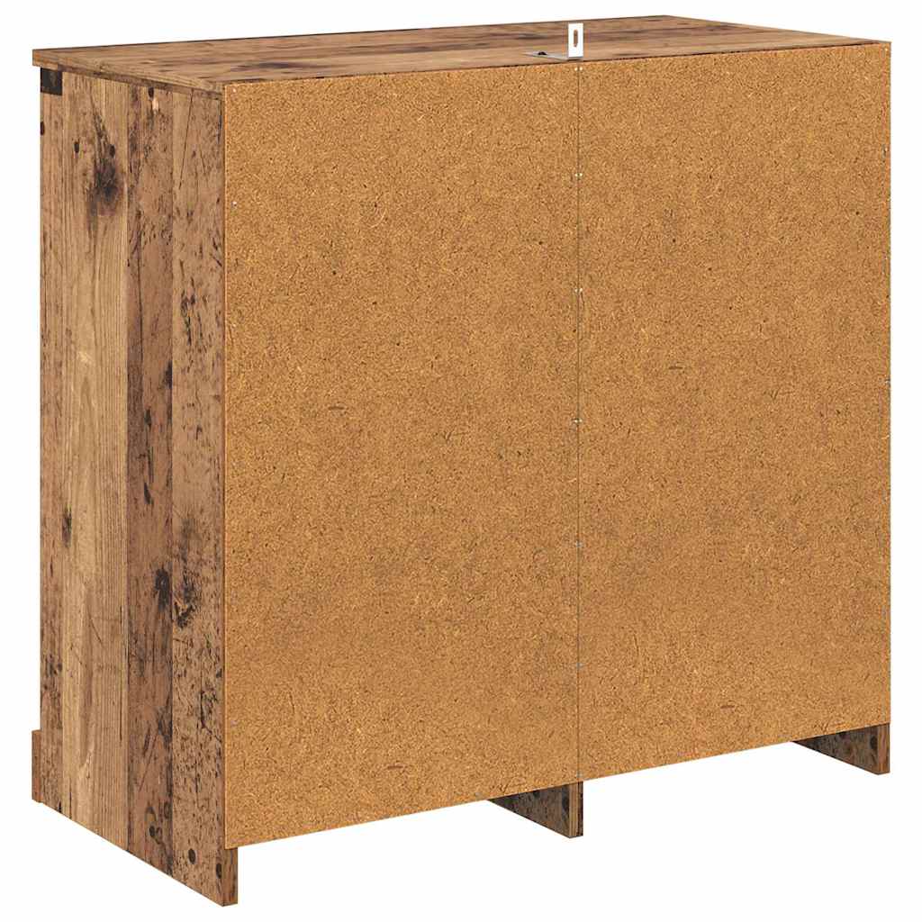 Dressoir met lade Oud Hout 70 x 35,5 x 67,5 cm Bewerkt hout