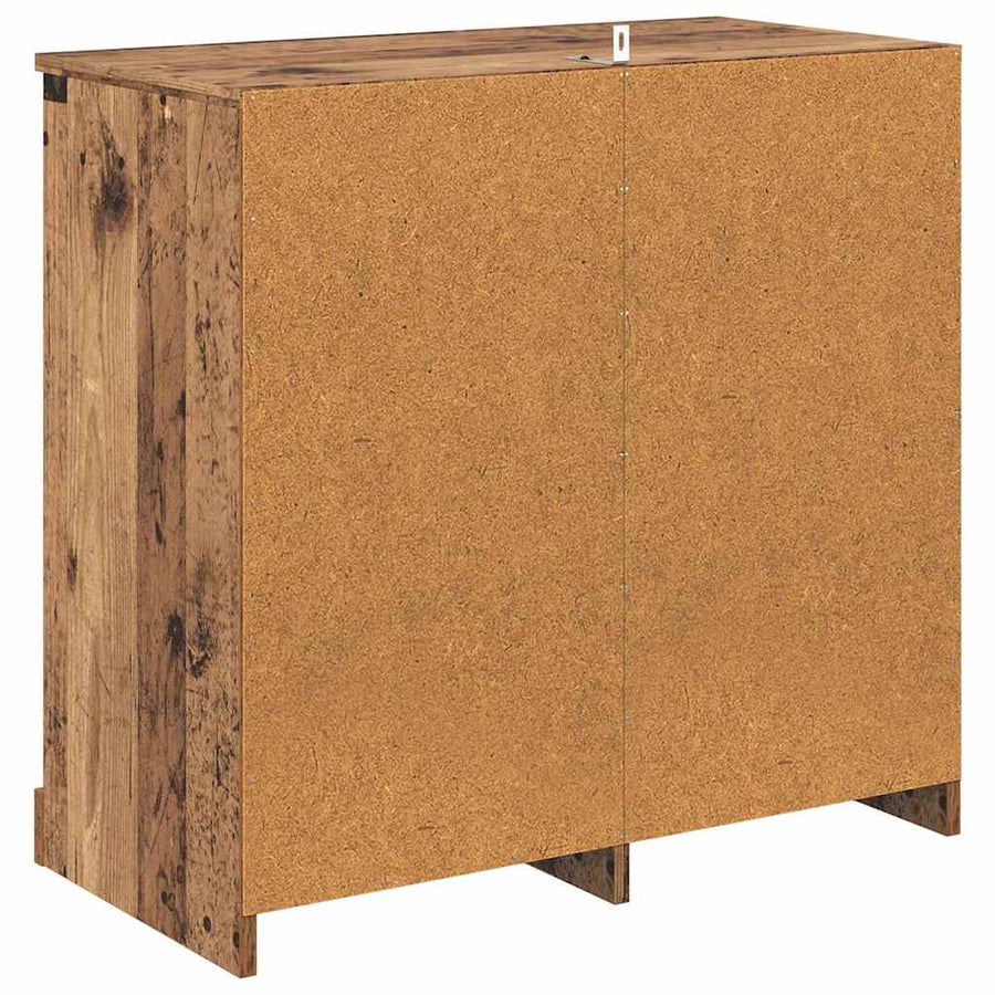 Dressoir met lade Oud Hout 70 x 35,5 x 67,5 cm Bewerkt hout