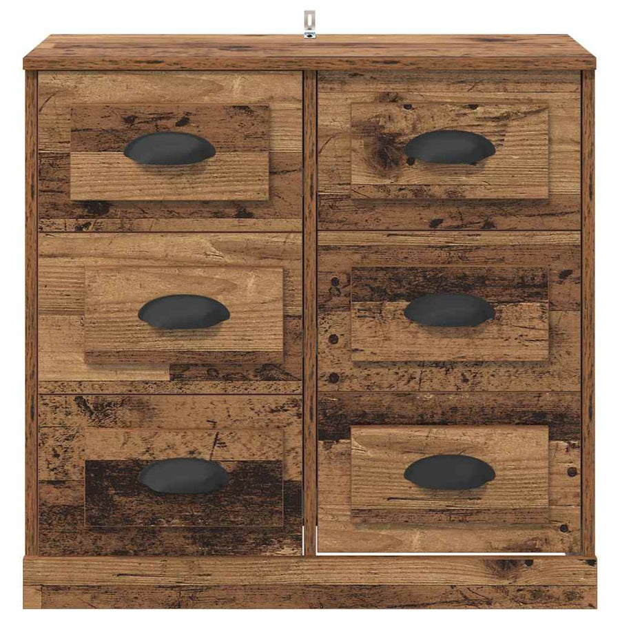 Dressoir met lade Oud Hout 70 x 35,5 x 67,5 cm Bewerkt hout