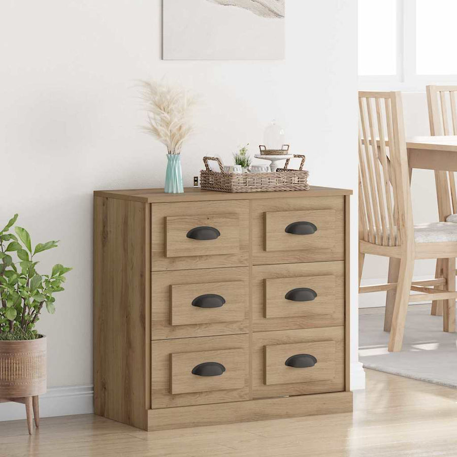Dressoir Artisan Eiken 70 x 35,5 x 67,5 cm Bewerkt hout