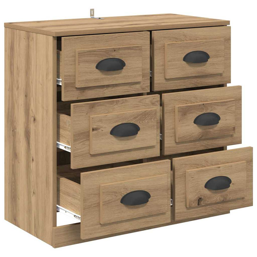 Dressoir Artisan Eiken 70 x 35,5 x 67,5 cm Bewerkt hout