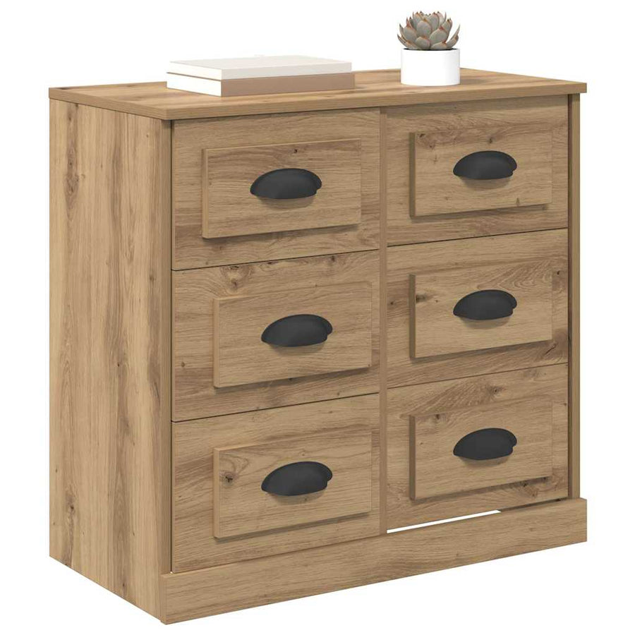 Dressoir Artisan Eiken 70 x 35,5 x 67,5 cm Bewerkt hout