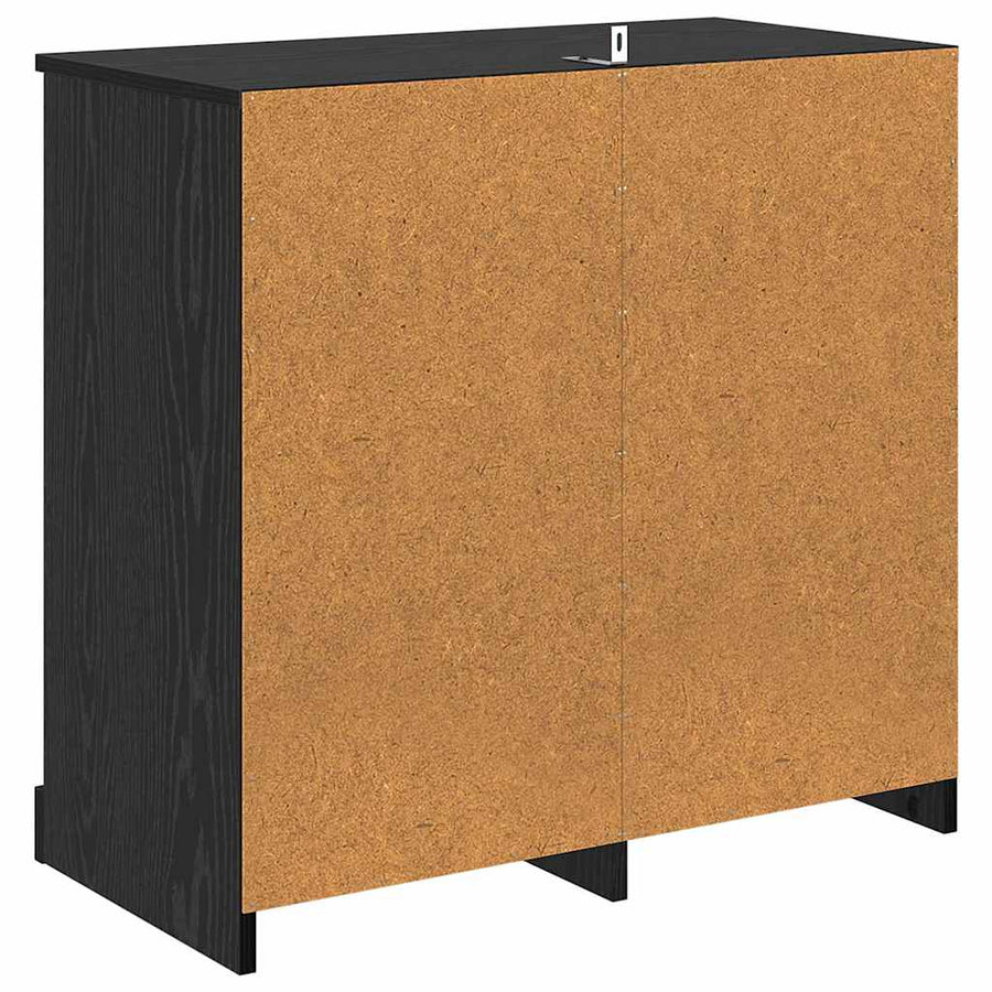 Dressoir met lade Zwart Eiken 70 x 35,5 x 67,5 cm Bewerkt hout