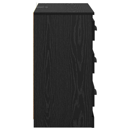 Dressoir met lade Zwart Eiken 70 x 35,5 x 67,5 cm Bewerkt hout