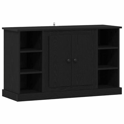Dressoir Zwart Eiken 100 x 35,5 x 60 cm Bewerkt hout