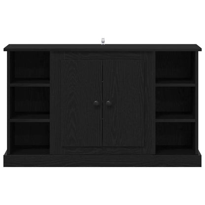 Dressoir Zwart Eiken 100 x 35,5 x 60 cm Bewerkt hout