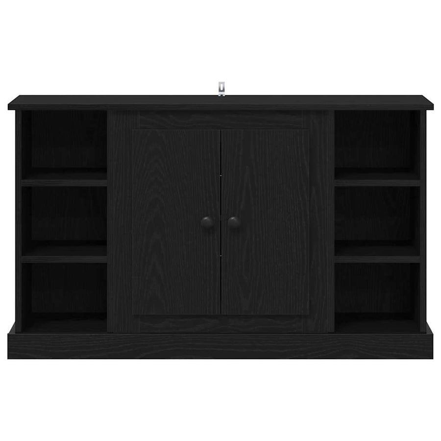Dressoir Zwart Eiken 100 x 35,5 x 60 cm Bewerkt hout
