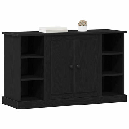 Dressoir Zwart Eiken 100 x 35,5 x 60 cm Bewerkt hout