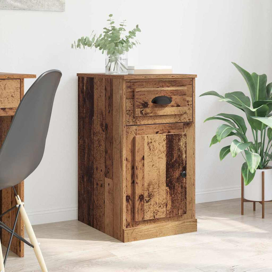 Bijzetkast Wandgemonteerd Oud hout 40 x 50 x 75 cm Bewerkt hout