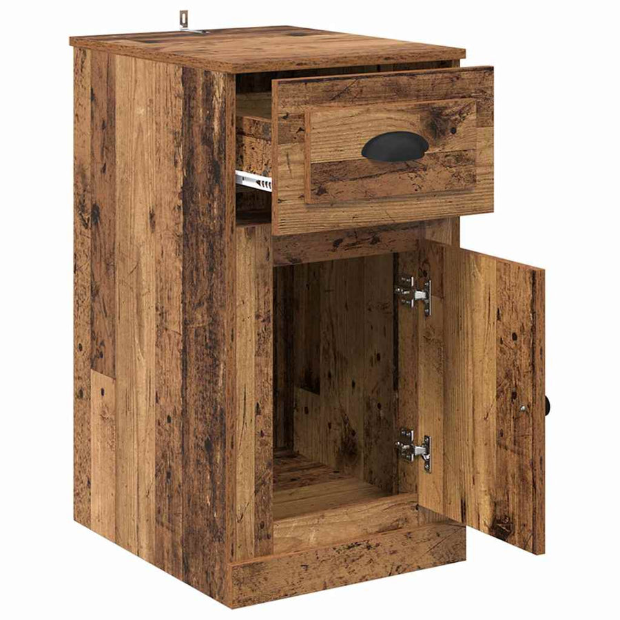 Bijzetkast Wandgemonteerd Oud hout 40 x 50 x 75 cm Bewerkt hout