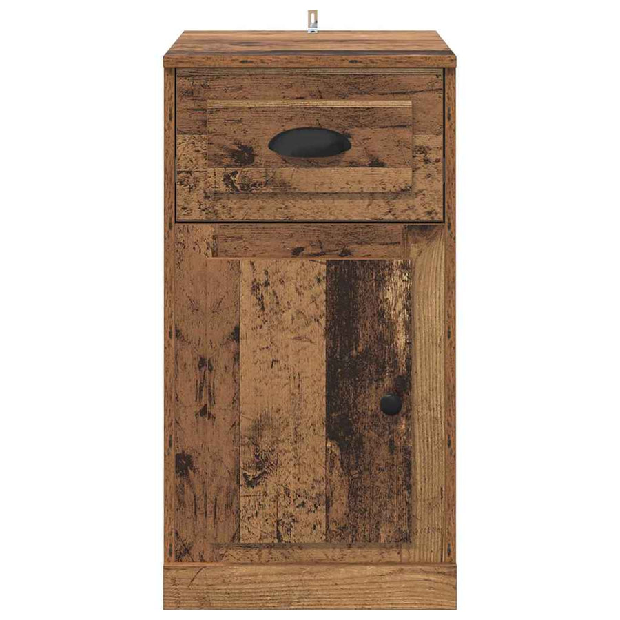 Bijzetkast Wandgemonteerd Oud hout 40 x 50 x 75 cm Bewerkt hout