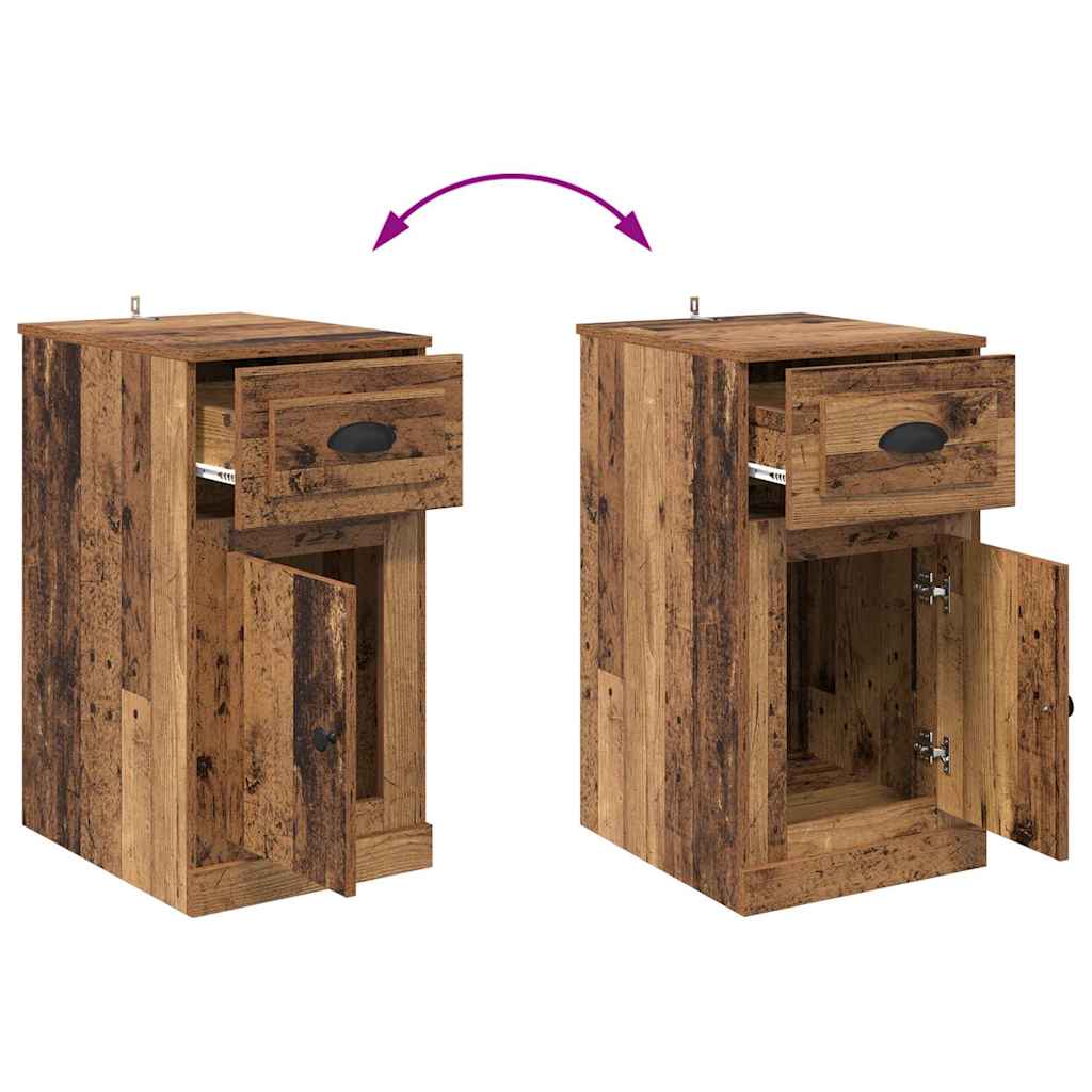 Bijzetkast Wandgemonteerd Oud hout 40 x 50 x 75 cm Bewerkt hout