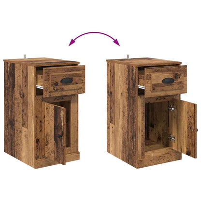 Bijzetkast Wandgemonteerd Oud hout 40 x 50 x 75 cm Bewerkt hout