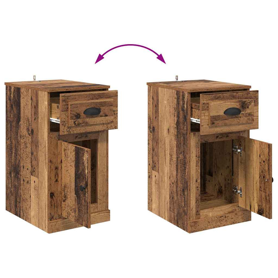 Bijzetkast Wandgemonteerd Oud hout 40 x 50 x 75 cm Bewerkt hout