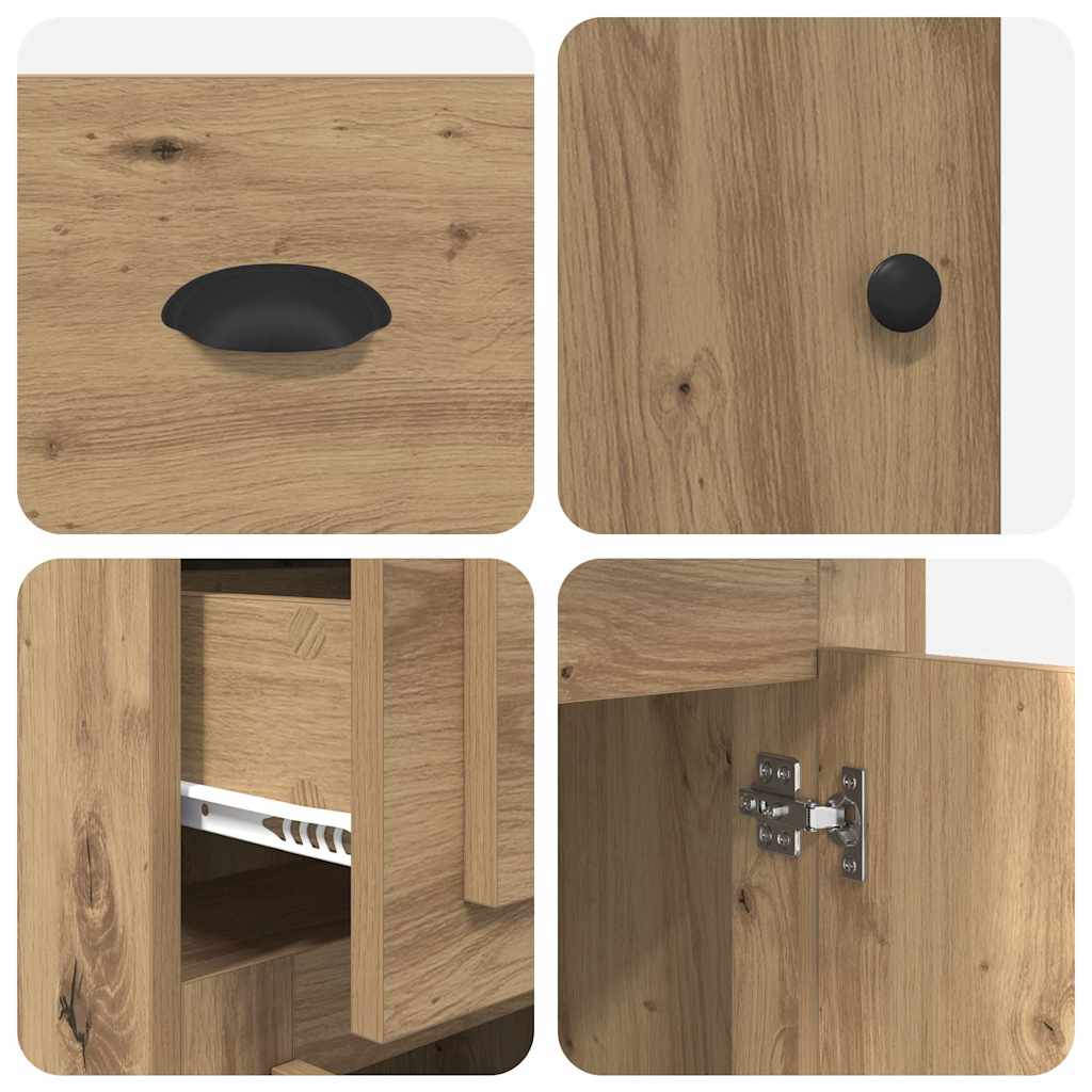 Bijzetkast Artisan Eiken 40 x 50 x 75 cm Bewerkt hout