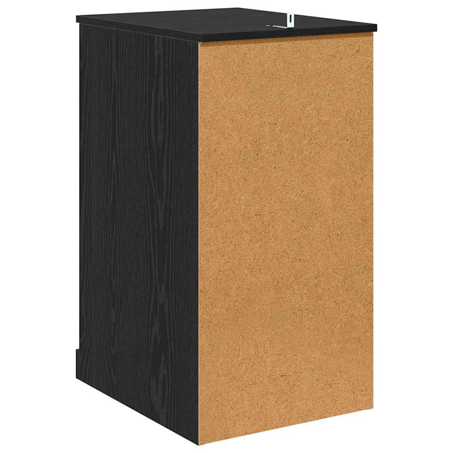 Bijzetkast Zwart Eiken 40 x 50 x 75 cm Bewerkt hout