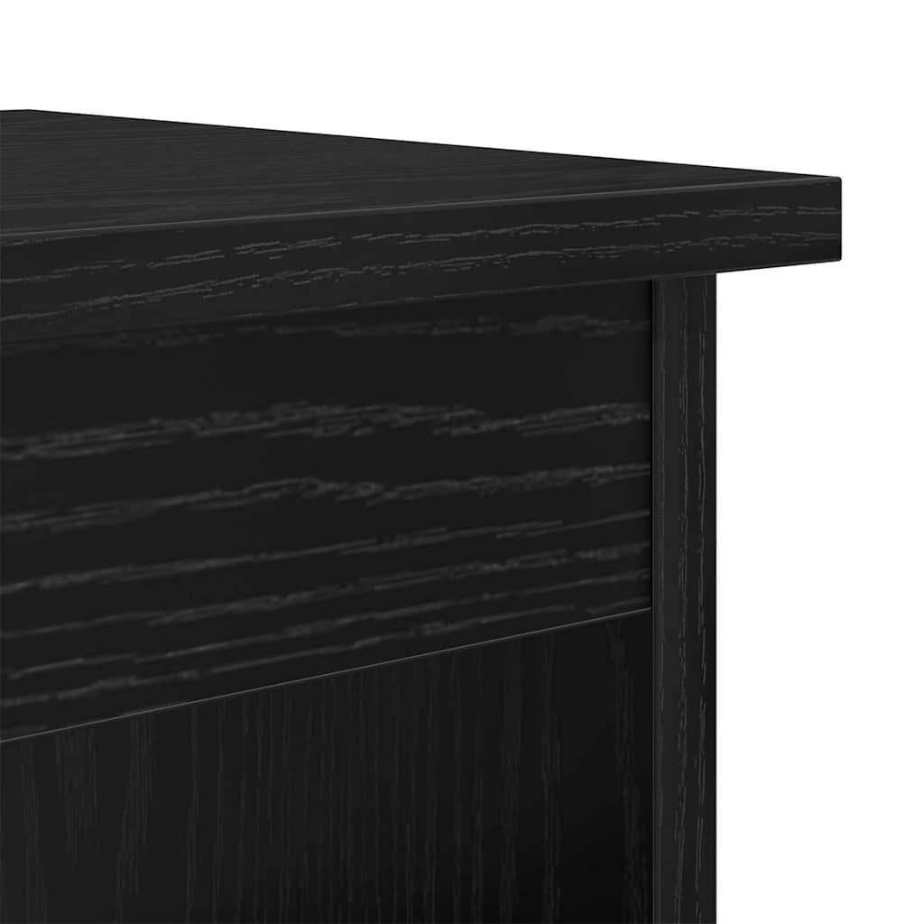Salontafel 3 pcs Zwart Eiken Bewerkt hout