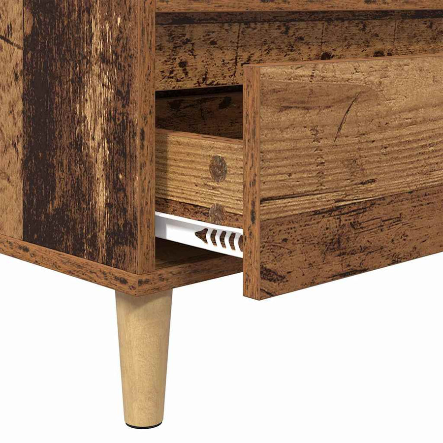 TV-kast met lade Oud Hout 100 x 34,5 x 44,5 cm Bewerkt hout