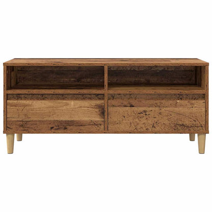 TV-kast met lade Oud Hout 100 x 34,5 x 44,5 cm Bewerkt hout