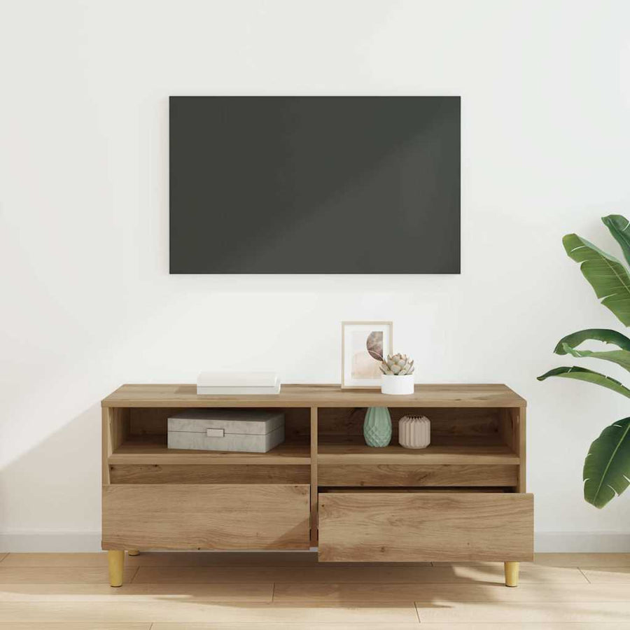 TV-kast Artisan Eiken 100 x 34,5 x 44,5 cm Bewerkt hout