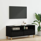 TV-kast 100x34,5x44,5 cm zwart eiken bewerkt hout