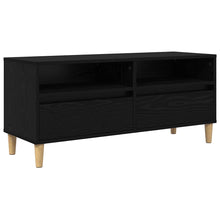 TV-kast met lade Zwart Eiken 100 x 34,5 x 44,5 cm Bewerkt hout