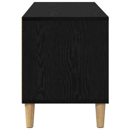 TV-kast met lade Zwart Eiken 100 x 34,5 x 44,5 cm Bewerkt hout