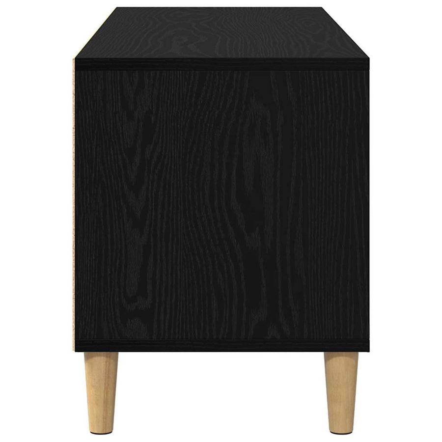 TV-kast met lade Zwart Eiken 100 x 34,5 x 44,5 cm Bewerkt hout
