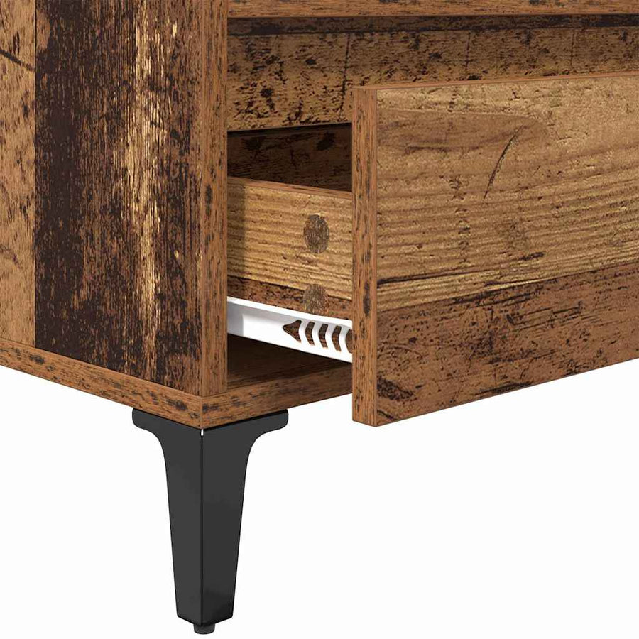 TV-kast Oud Hout 100 x 34,5 x 44,5 cm Gemonteerd hout en ijzer