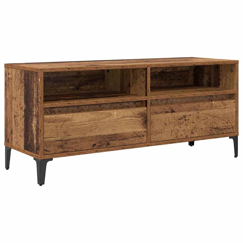 TV-kast Oud Hout 100 x 34,5 x 44,5 cm Gemonteerd hout en ijzer