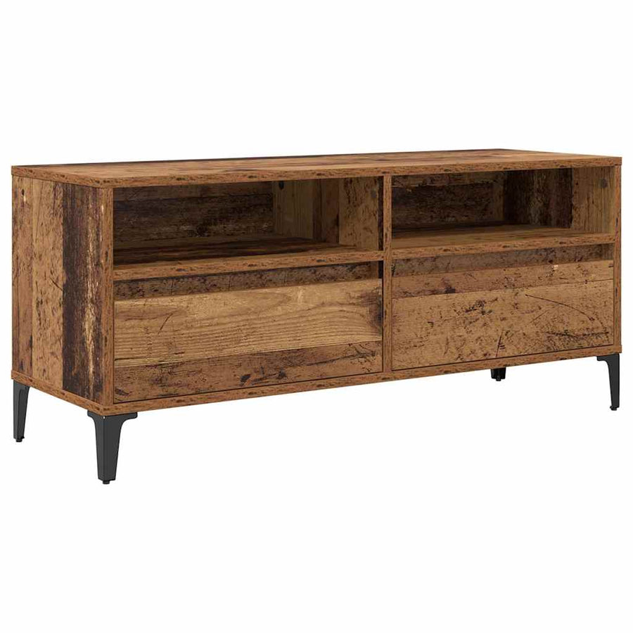 TV-kast Oud Hout 100 x 34,5 x 44,5 cm Gemonteerd hout en ijzer