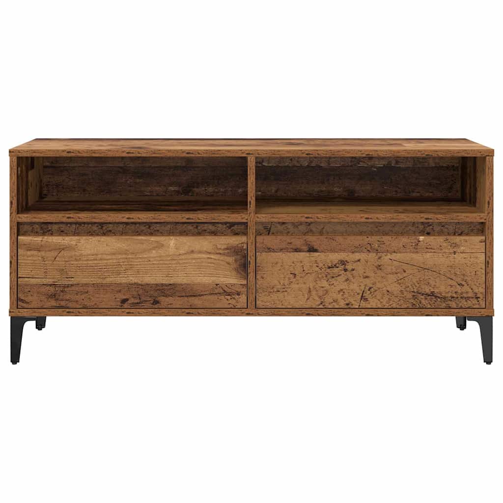 TV-kast Oud Hout 100 x 34,5 x 44,5 cm Gemonteerd hout en ijzer