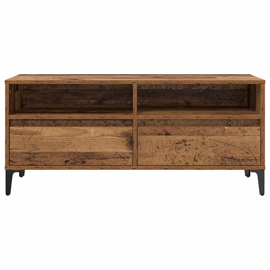 TV-kast Oud Hout 100 x 34,5 x 44,5 cm Gemonteerd hout en ijzer