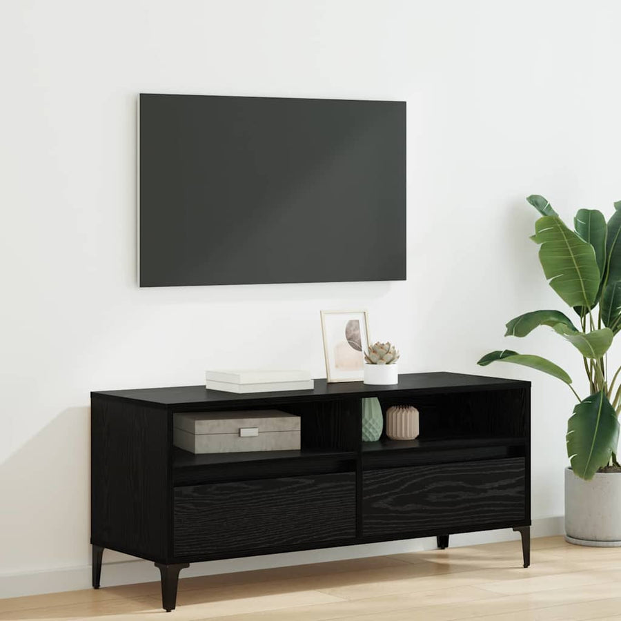 TV-kast met lade Zwart Eiken 100 x 34,5 x 44,5 cm
