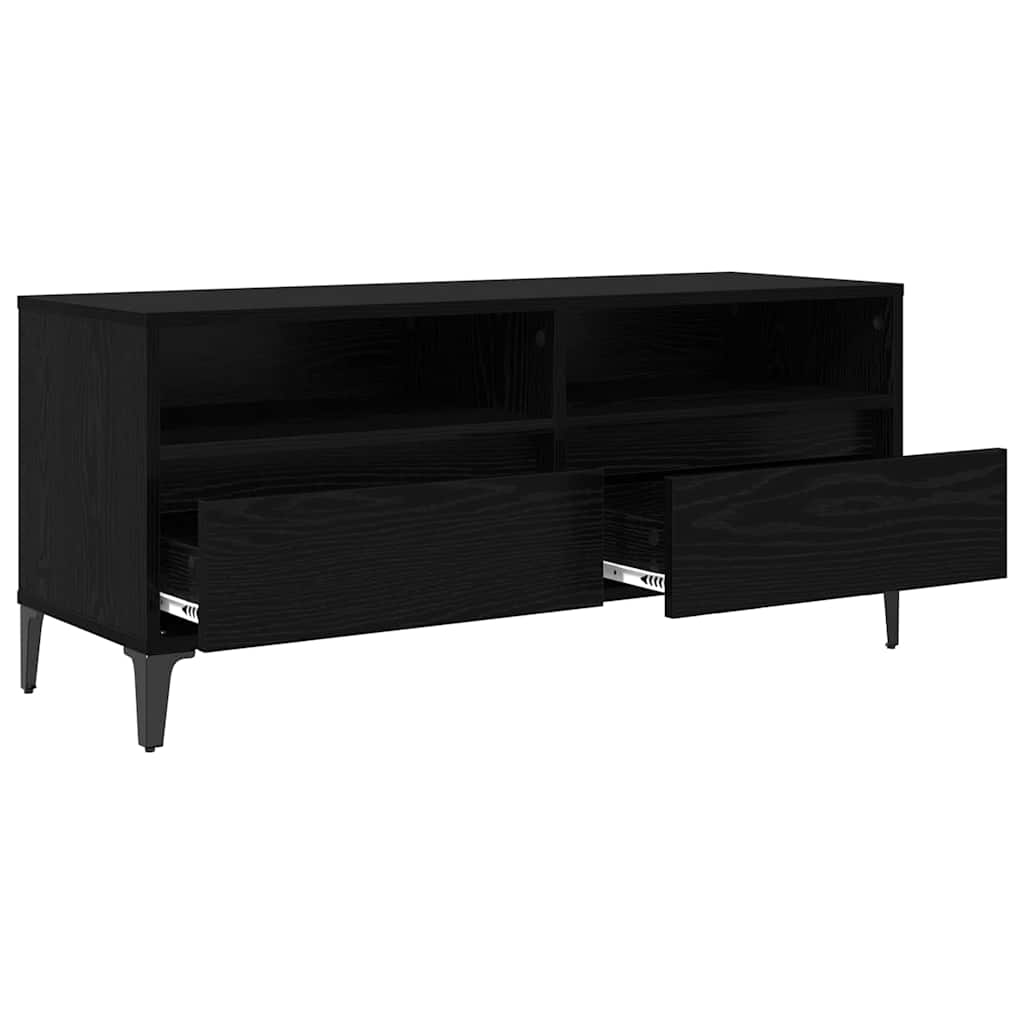 TV-kast met lade Zwart Eiken 100 x 34,5 x 44,5 cm