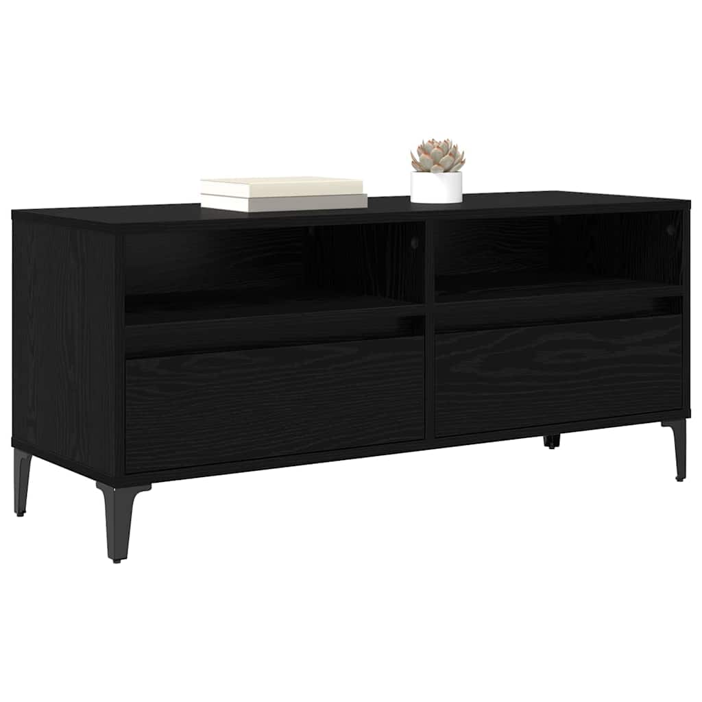 TV-kast met lade Zwart Eiken 100 x 34,5 x 44,5 cm