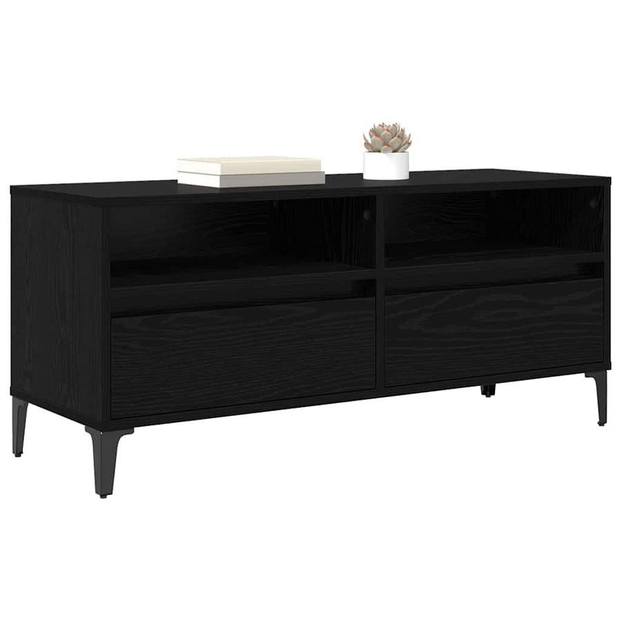 TV-kast met lade Zwart Eiken 100 x 34,5 x 44,5 cm