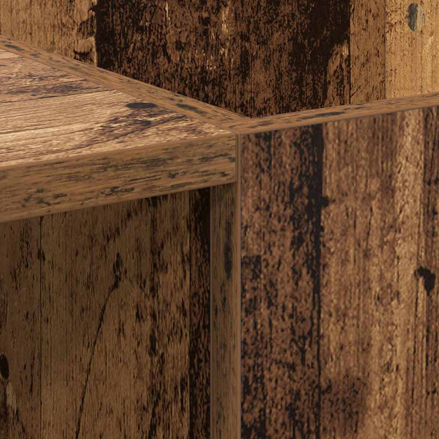 Platenkast Oud Hout 121 x 38 x 48 cm Bewerkt hout
