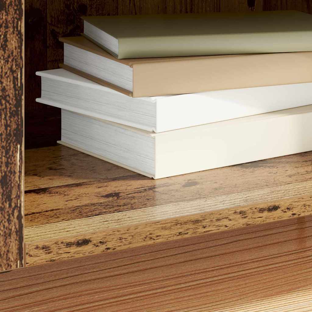 Platenkast Oud Hout 121 x 38 x 48 cm Bewerkt hout