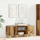 Platenkast 121x38x48 cm bewerkt hout