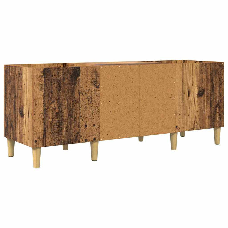 Platenkast Oud Hout 121 x 38 x 48 cm Bewerkt hout