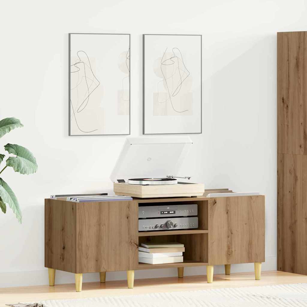Platenkast Artisan Eiken 121 x 38 x 48 cm Bewerkt hout