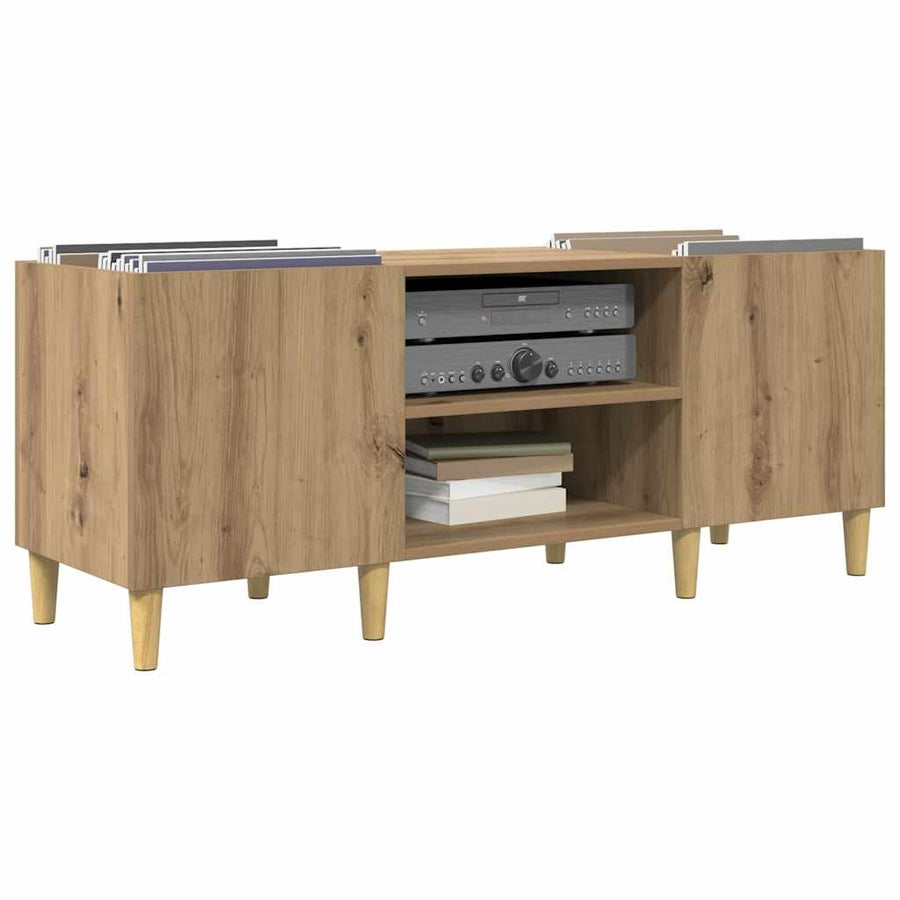 Platenkast Artisan Eiken 121 x 38 x 48 cm Bewerkt hout